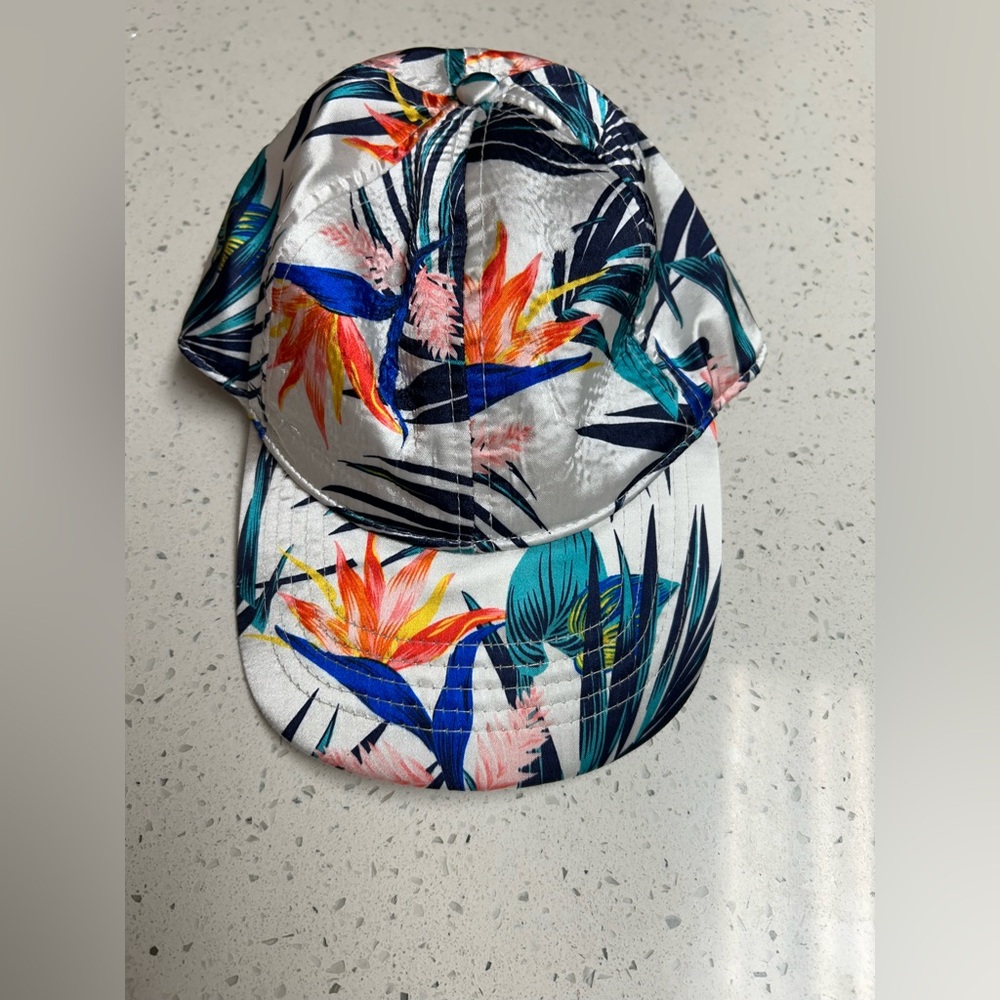 Floral Tropical Print Cap